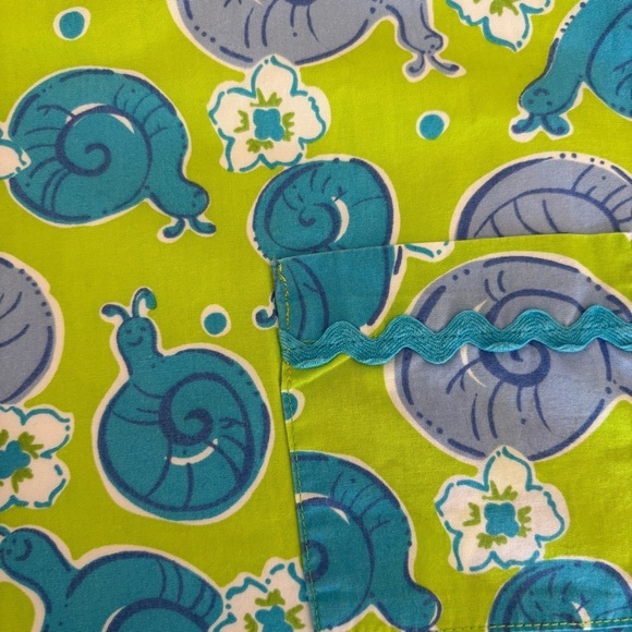 Lilly Pulitzer Dress escargot Snail Green Blue escargot - Picture 2 of 8
